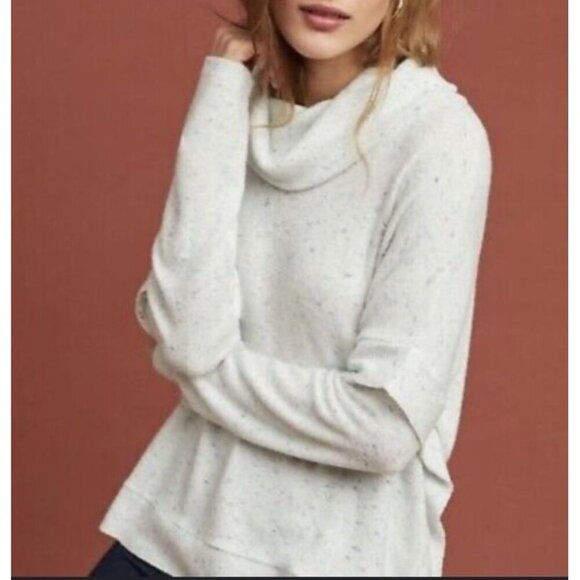Anthropologie Postmark Lassen Cowl Neck Sweater Womens L Comfy Soft Lightweight - Picture 1 of 14